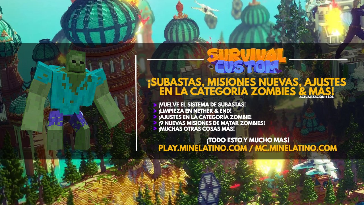 #808 | ¡Sistema de subastas, misiones nuevas, ajustes en la categoría Zombies & más!