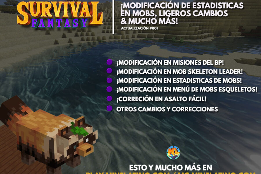 #801 | ¡Modificación de estadísticas en mobs, ligeros cambios & mucho más!