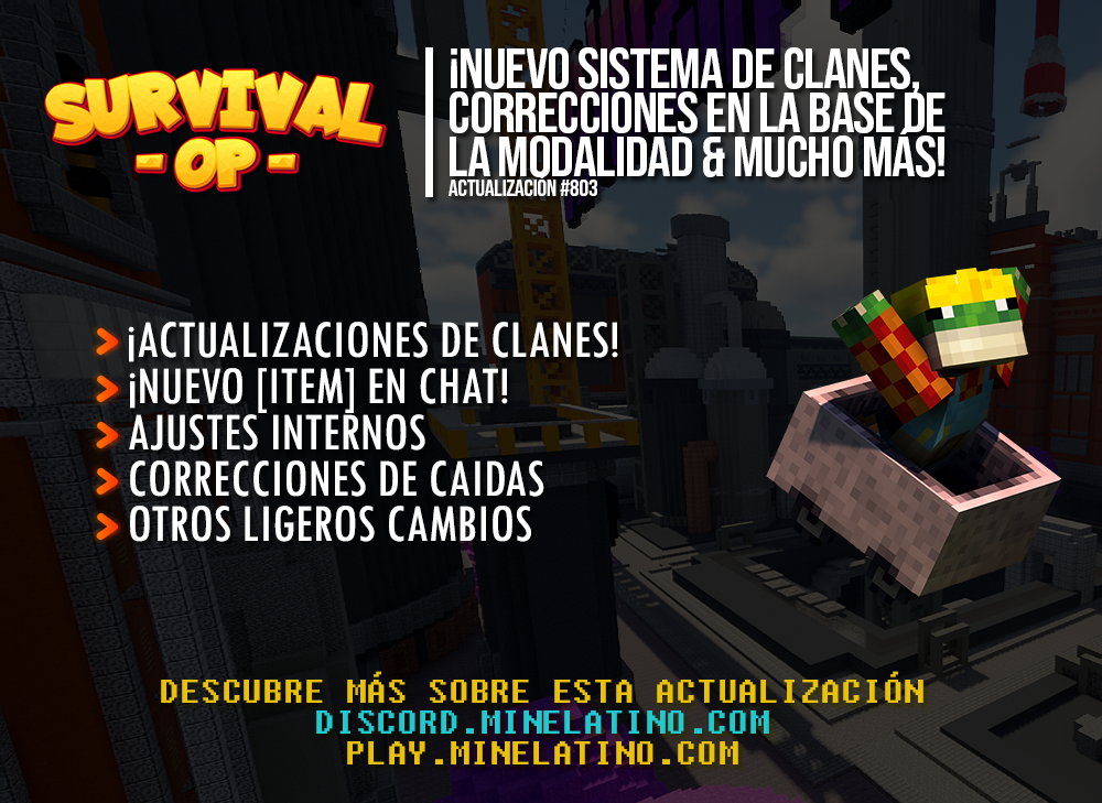 #803 | ¡Nuevo sistema de clanes, correcciones en la base de la modalidad, sistema de items & mucho más!