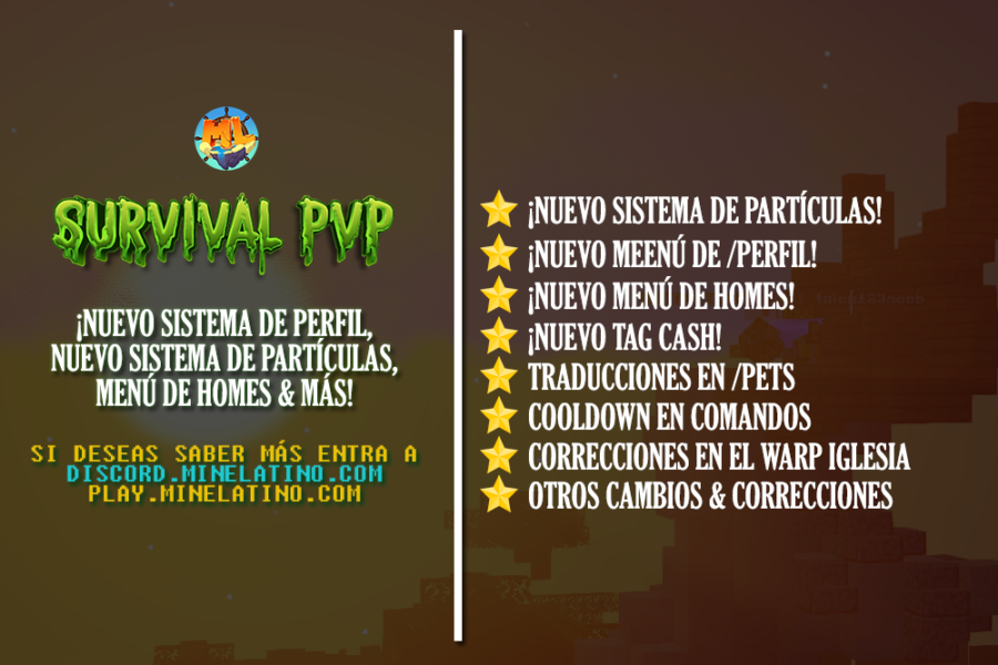 #850 | ¡Nuevo sistema de perfil, nuevo sistema de partículas, menú de homes & más!