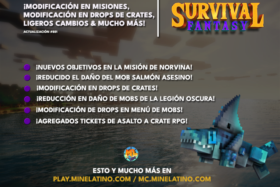 #851 | ¡Modificación en misiones, modificación en drops de crates, ligeros cambios & mucho más!