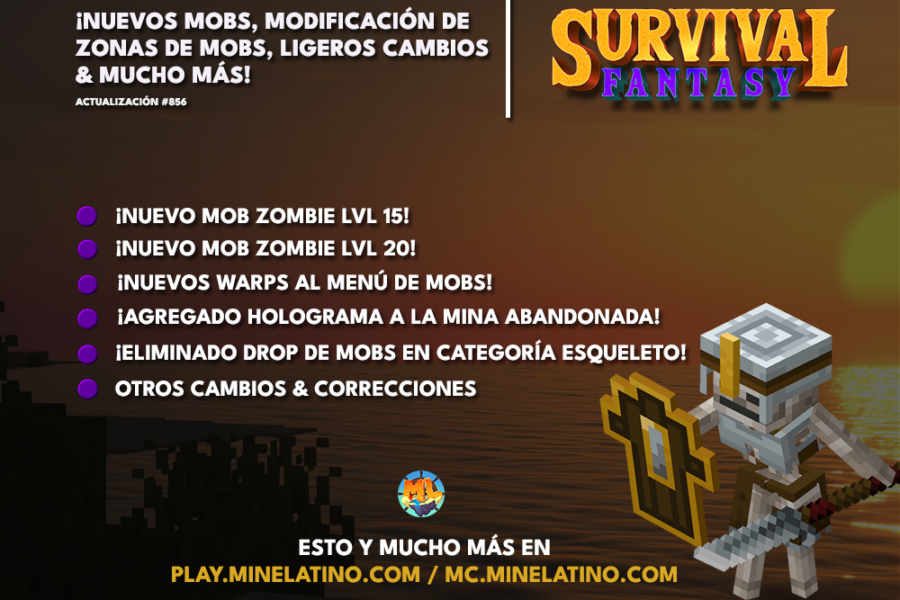 #856 | ¡Nuevos mobs, modificación de zonas de mobs, ligeros cambios & más!