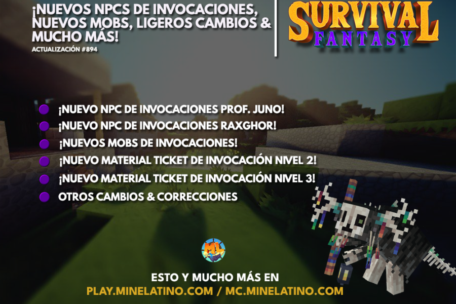 #894 | ¡Nuevos npcs de invocaciones, nuevos mobs, ligeros cambios & mucho más!