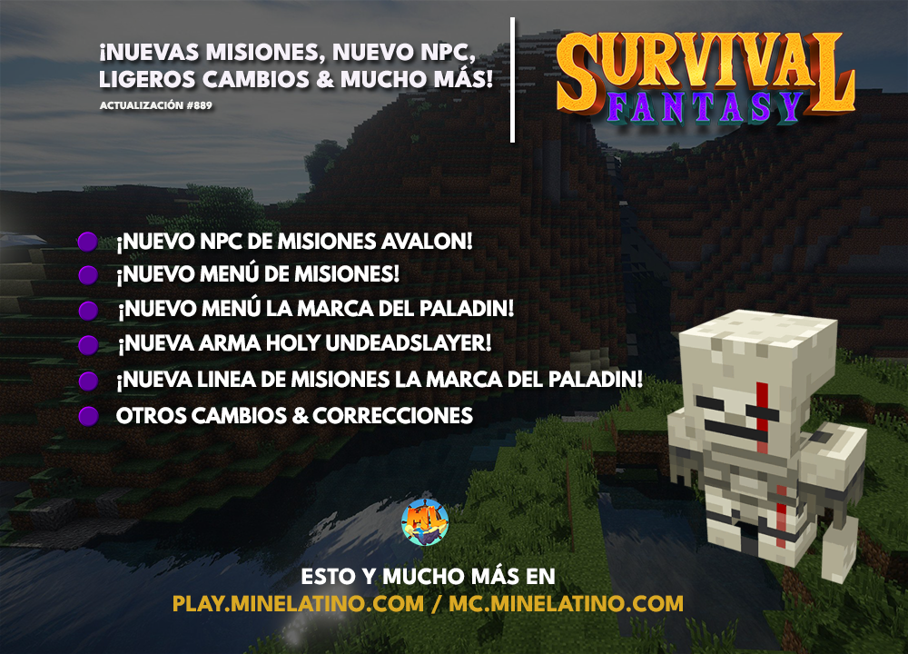 #889 | ¡Nuevas misiones, nuevo npc, ligeros cambios & mucho más!