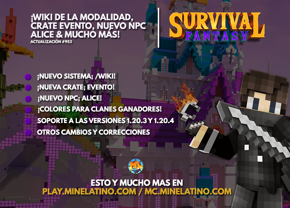 #952 | ¡Wiki de la modalidad, Crate Evento, nuevo NPC Alice, colores para clanes & mucho más!