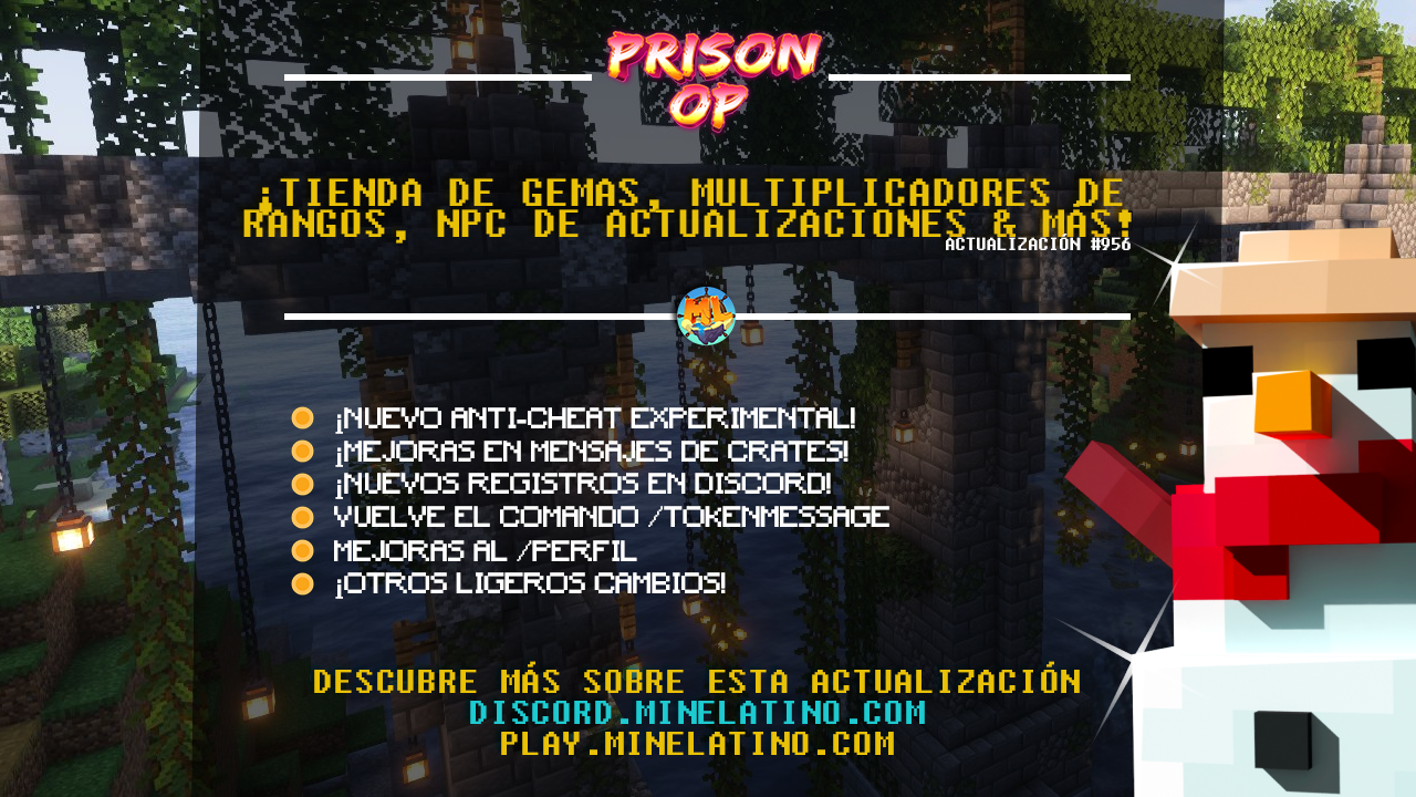 #956 | ¡Tienda de gemas, multiplicadores de rangos, NPC de actualizaciones & mucho más!