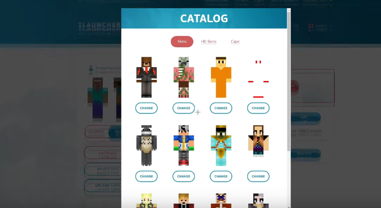 Catalogo de Skins
