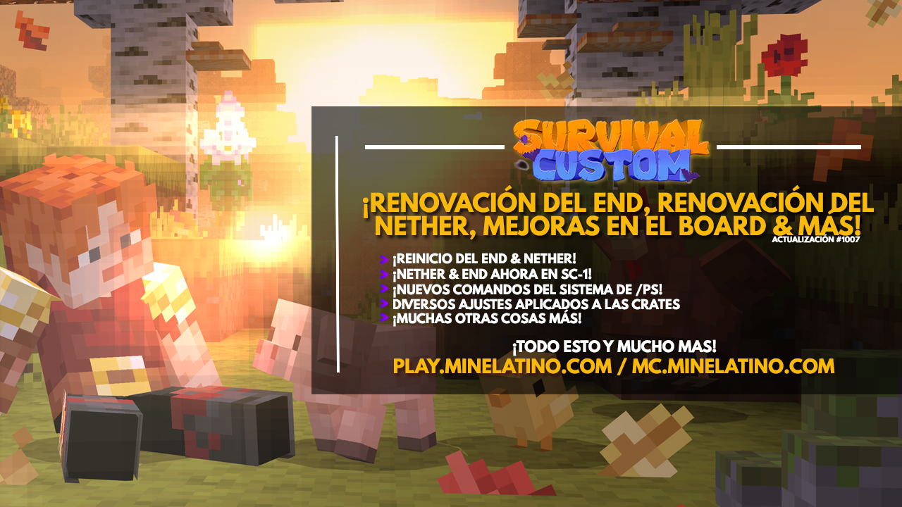 #1007 | ¡Renovación del End, renovación del Nether, mejoras en el board & mucho más!