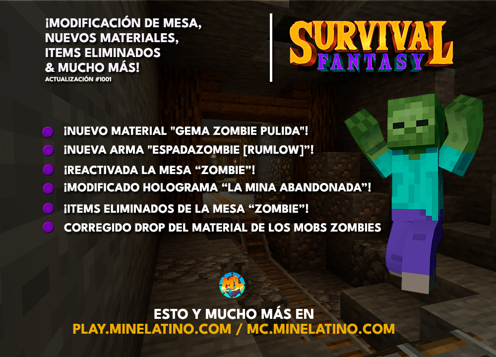 ¡Modificación de mesa, nuevos materiales, items eliminados y mucho más !