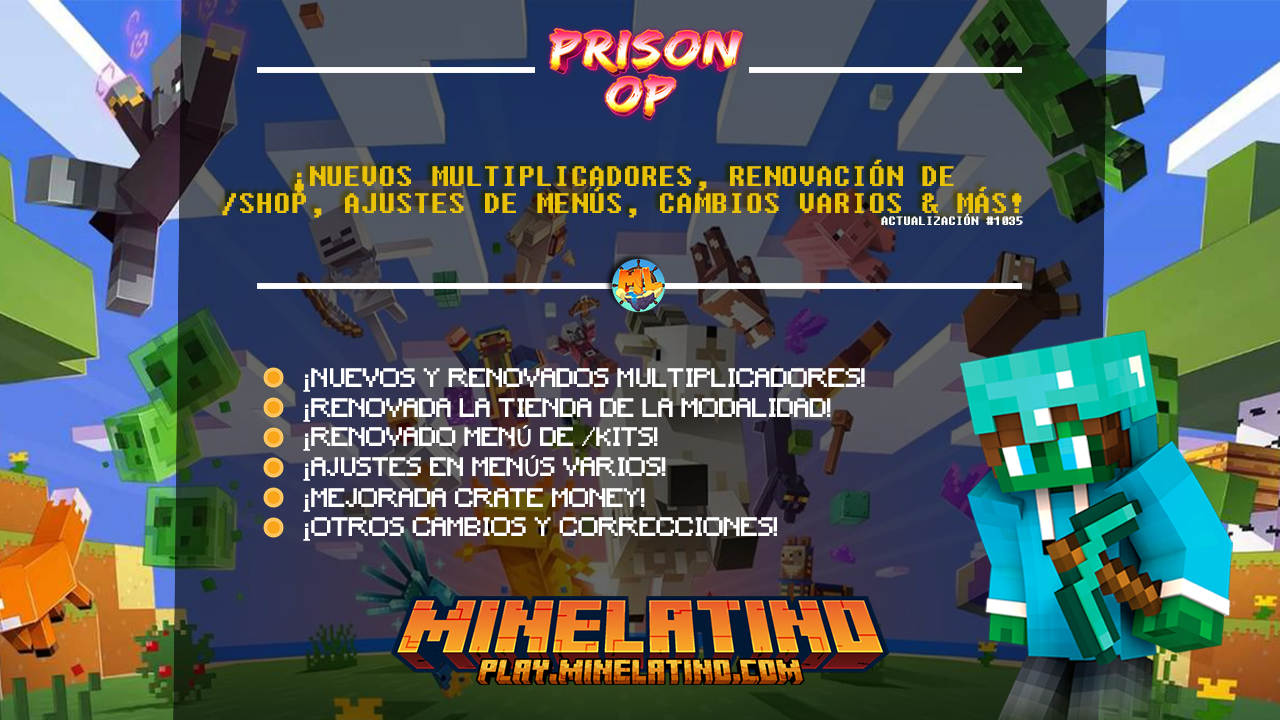 1035 | ¡Nuevos multiplicadores, renovación de /shop, ajustes de menús, cambios varios & más!