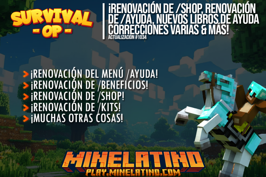 #1034 | ¡Renovación de /shop, renovación de /ayuda, nuevos libros de ayuda, correcciones varias & mucho más!
