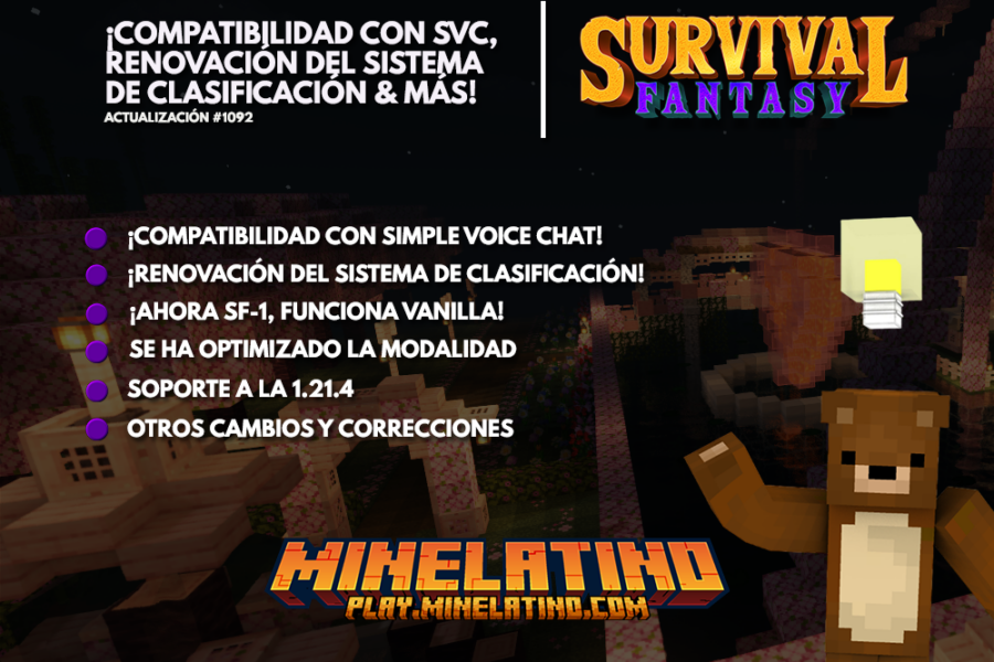 #1092 | ¡Compatibilidad con SimpleVoiceChat, renovación del sistema de clasificación & mucho más!