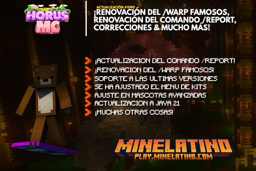 #1090 | ¡Renovación del /warp famosos, renovación del comando /report, correcciones & mucho más!