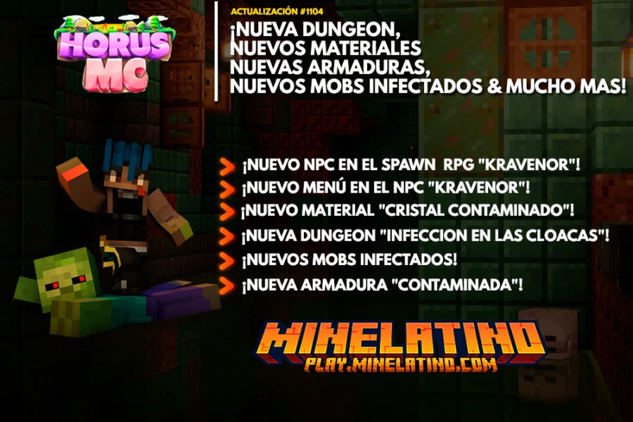 #1104 | ¡Nueva Dungeon, Nuevos Materiales, Nuevas Armadura, Nuevos Mobs Infectados & Muchas Cosas Mas.
