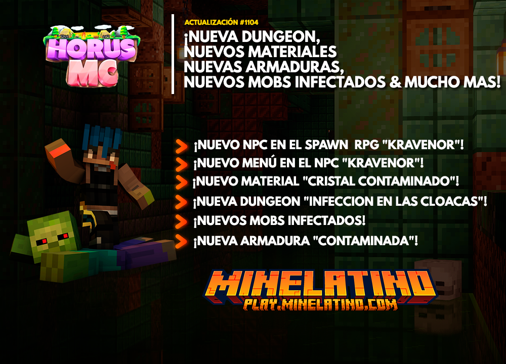 #1104 | ¡Nueva Dungeon, Nuevos Materiales, Nuevas Armadura, Nuevos Mobs Infectados & Muchas Cosas Mas.
