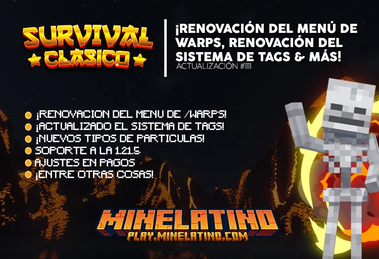 #1111 | ¡Renovación del menú de warps, renovación del sistema de tags & mucho más!