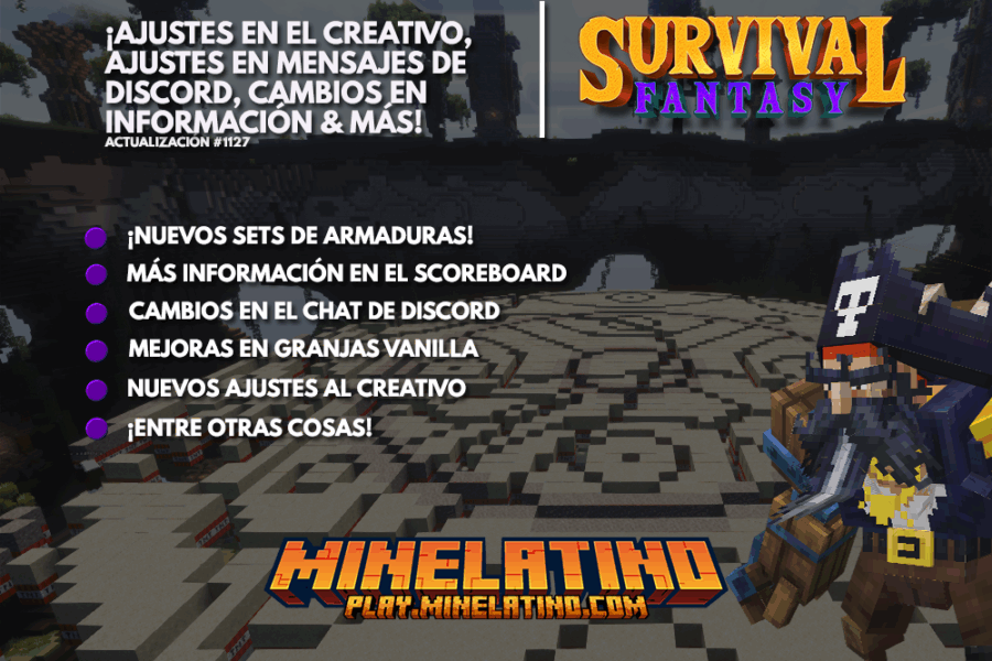 #1127 | ¡Ajustes en el Creativo, ajustes en mensajes de Discord, cambios en información & mucho más!