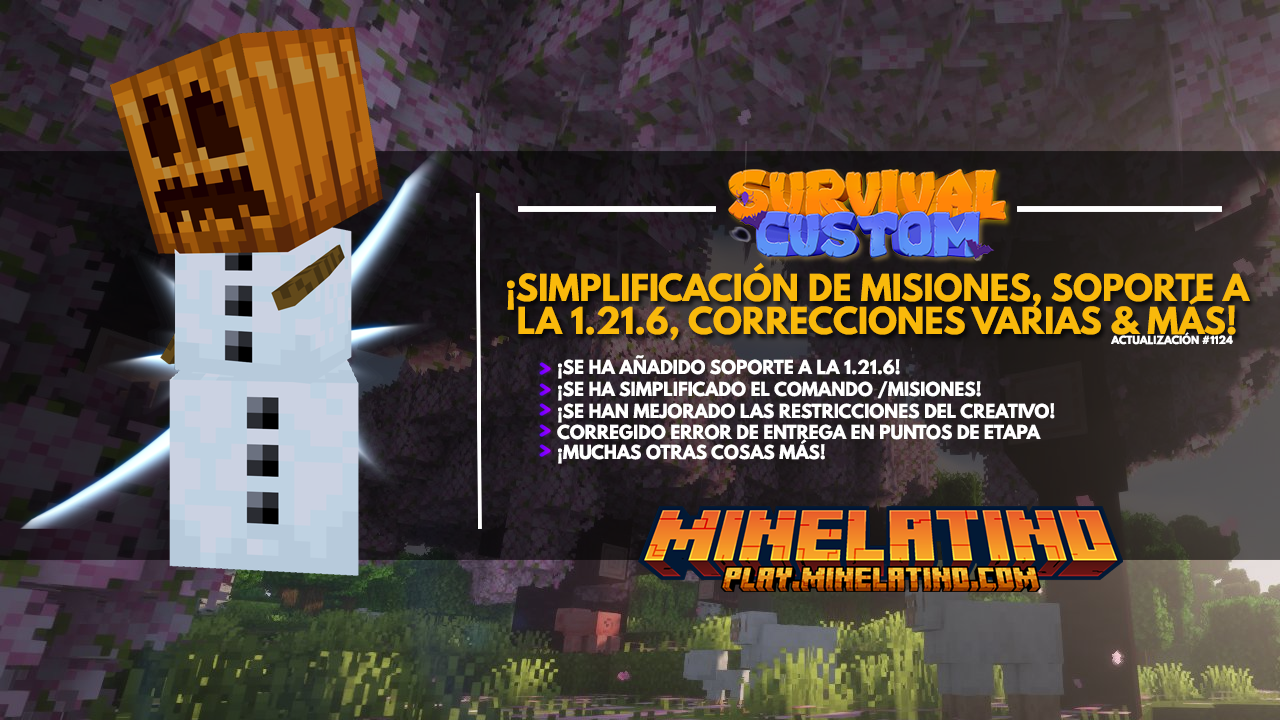 #1124 | ¡Simplificación de misiones, soporte a la 1.21.6, correcciones varias & mucho más!