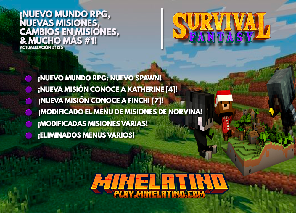 #1125 | ¡Nuevo mundo RPG, nuevas misiones, cambios en misiones y más #1!