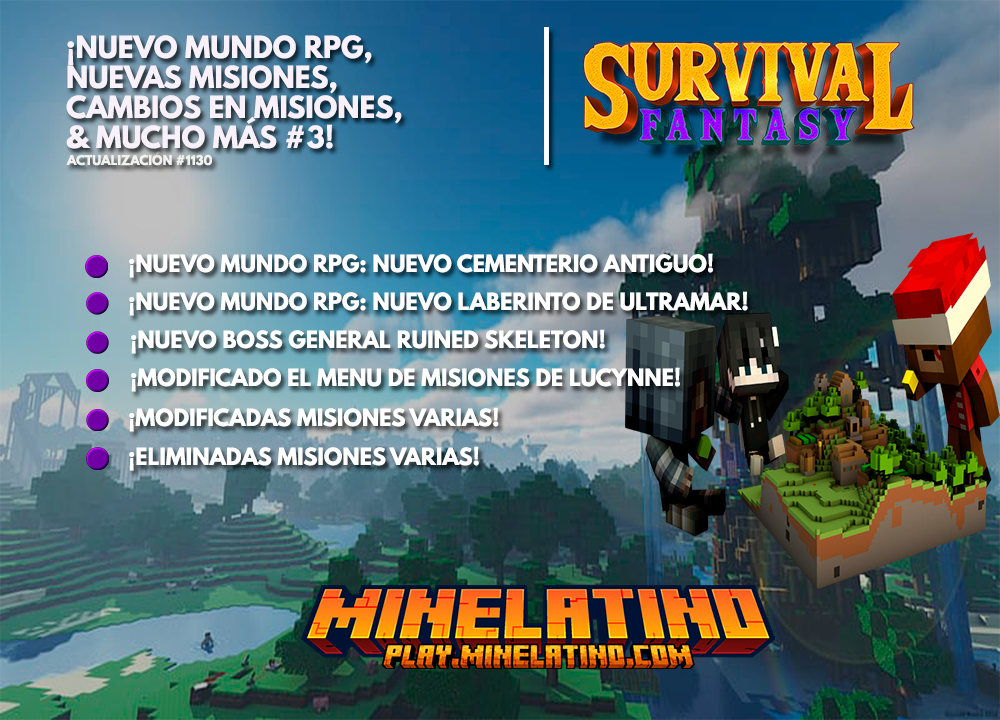 1130 | ¡Nuevo mundo RPG, nuevas misiones, cambios en misiones y más #3!