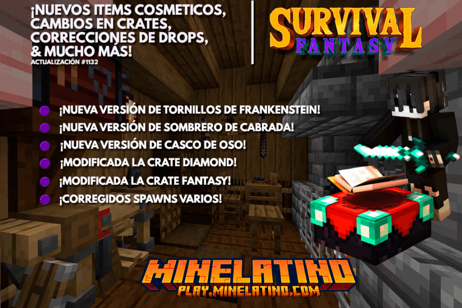 1132 | ¡Nuevos items cosmeticos, cambios en crates, correcciones de drops y mucho más!