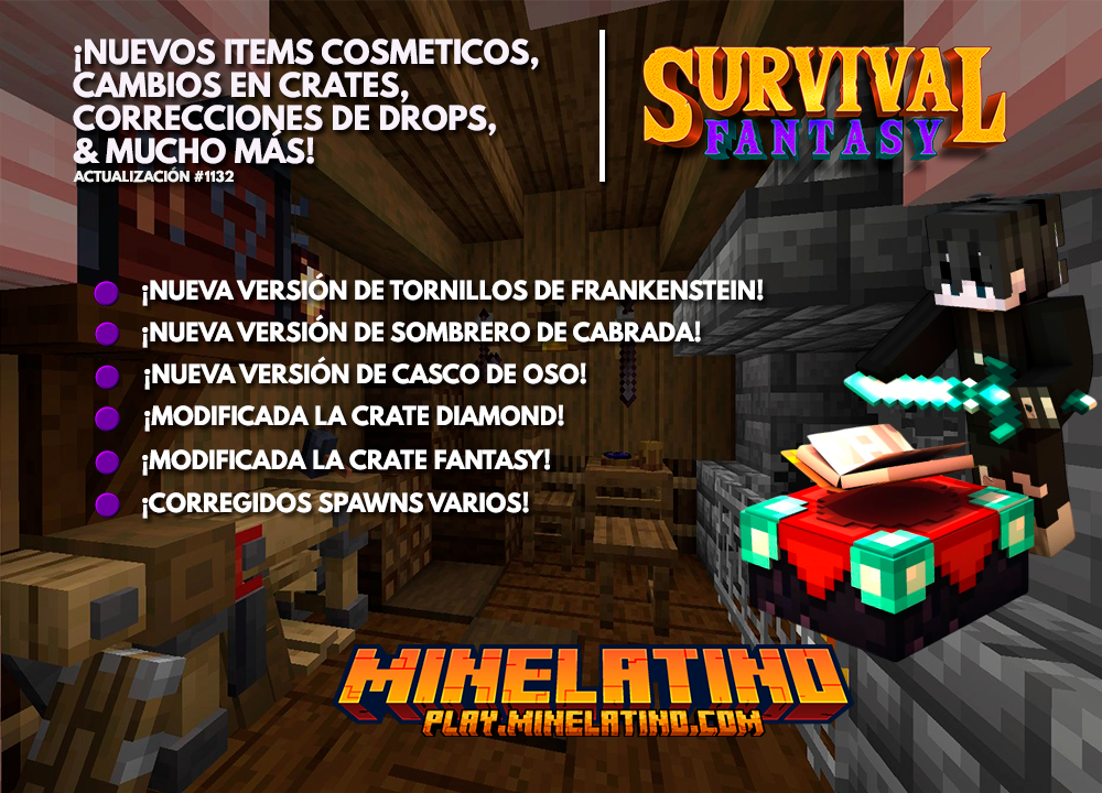 1132 | ¡Nuevos items cosmeticos, cambios en crates, correcciones de drops y mucho más!