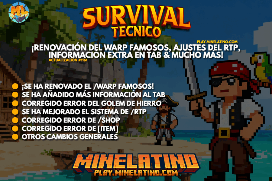 #1161 | ¡Renovación del warp famosos, ajustes del rtp, información extra en TAB & mucho más!