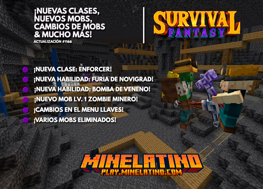 1166 | ¡Nuevas clases, nuevos mobs, cambios de mobs y mucho más!