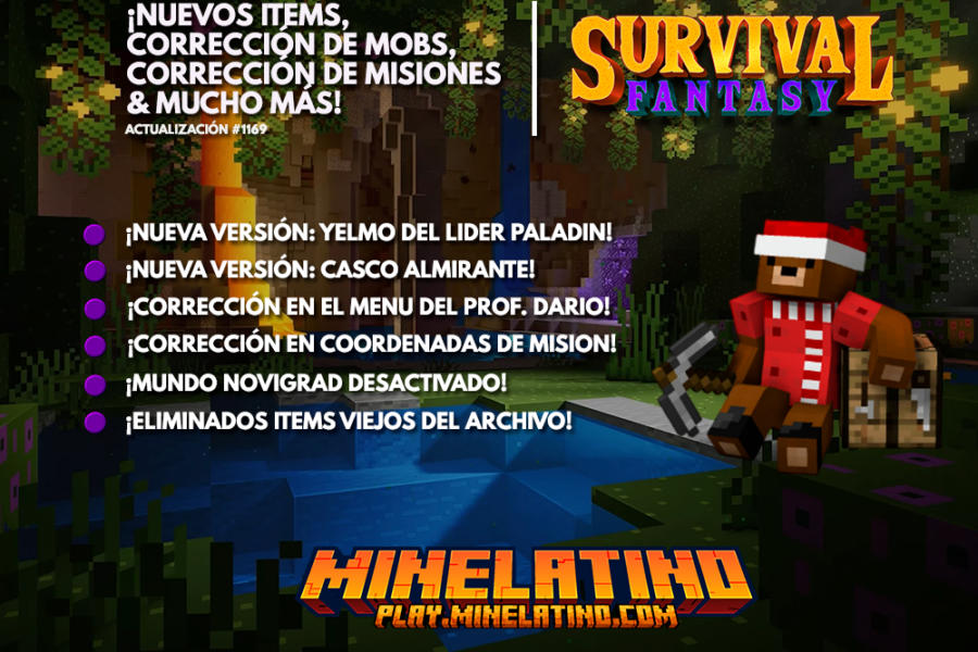 1169 | ¡Nuevos items, corrección de mobs, corrección en misiones y mucho más!