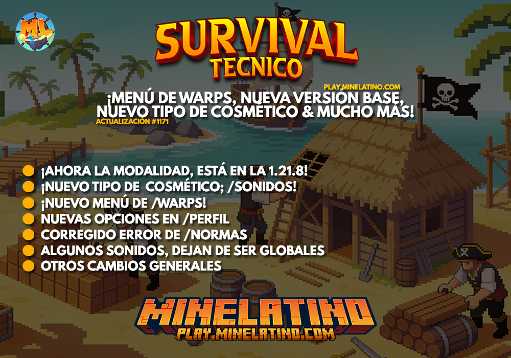 #1171 | ¡Menú de warps, nueva versión base, nuevo tipo de cosmético & mucho más!