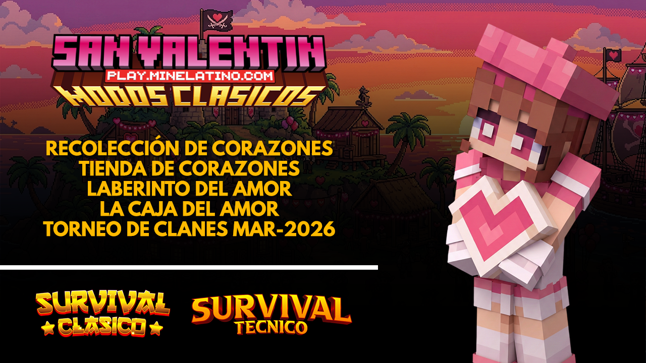 EVENTO SAN VALENTÍN 2026 | ¡Recolección de Corazones, Tienda de Corazones, Laberinto del Amor, Caja del Amor & Torneo de Clanes MAR-2026! (S-CLO / S-TCO)
