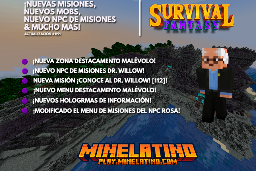 1191 | ¡Nuevas misiones, nuevos mobs, nuevo npc de misiones & mucho más!