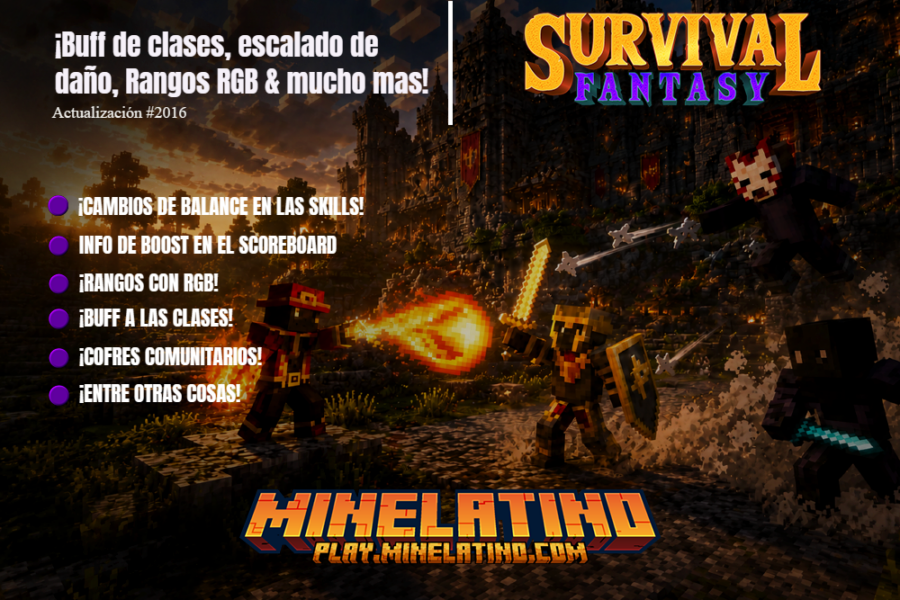 2016 | ¡Buff de clases, escalado de daño, Rangos RGB & mucho mas!