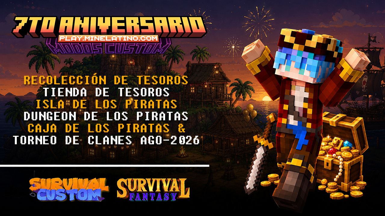 EVENTO ANIVERSARIO 2026 | ¡Recolección de Tesoros, Tienda de Tesoros, Isla de los Piratas, Dungeon de los Piratas, Caja de los Piratas & Torneo de Clanes AGO-2026! (SC & SF)